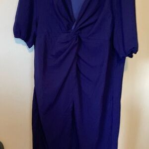 NWT Inforu 4x navy Casual wrapped dress